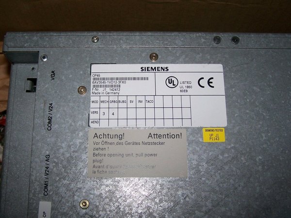 Siemens Simatic Coros OP45 6AV3545-1VD12-3FX0 !!!defekt!!!