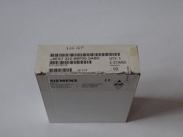 Siemens Simatic S7 6ES7322-8BF00-0AB0 / Neu